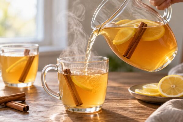Apfel-Zimt-Punsch: Alternative Anrichtung oder aktive Servierszene.