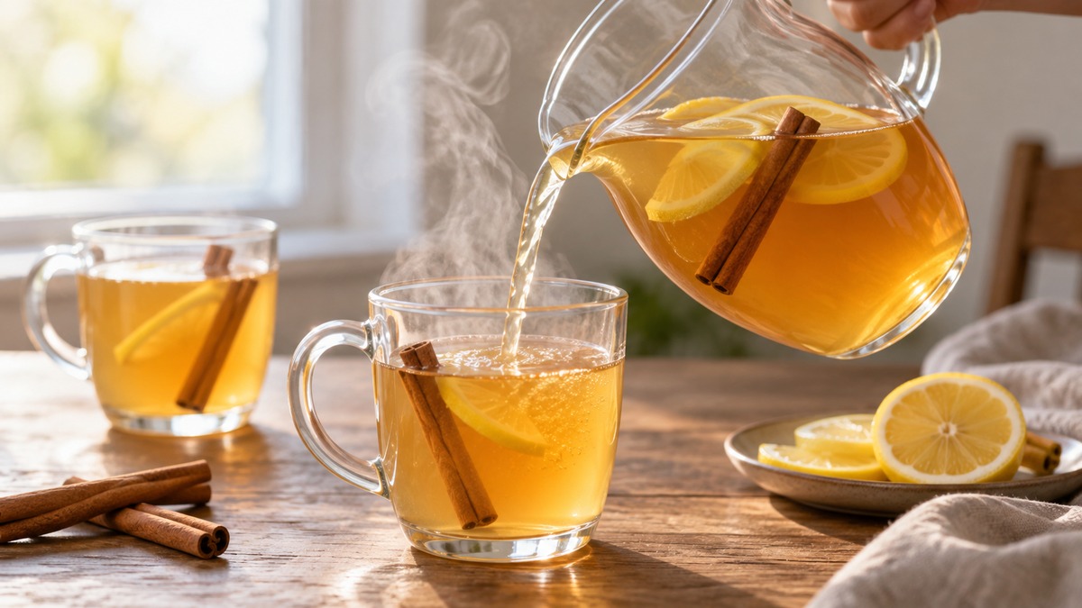 Apfel-Zimt-Punsch: Alternative Anrichtung oder aktive Servierszene.
