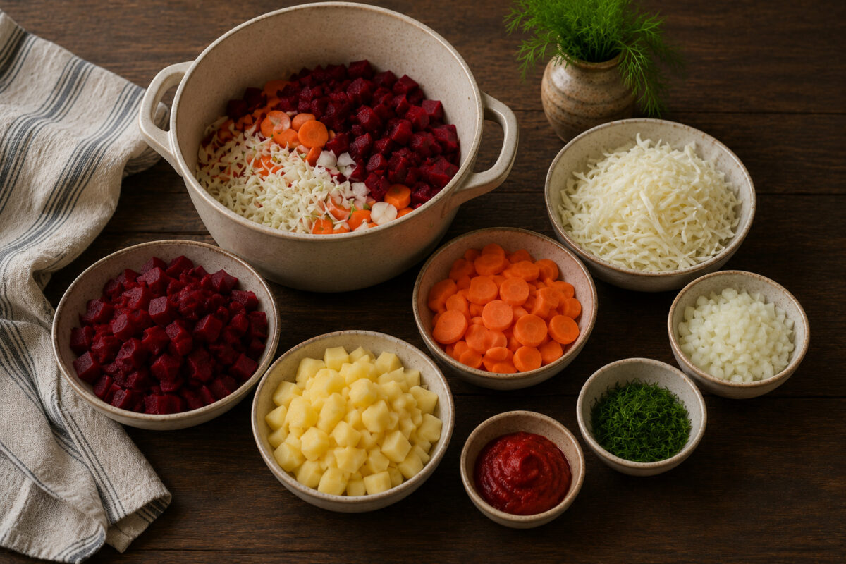 Zutaten- oder Vorbereitungsansicht zum Rezept.