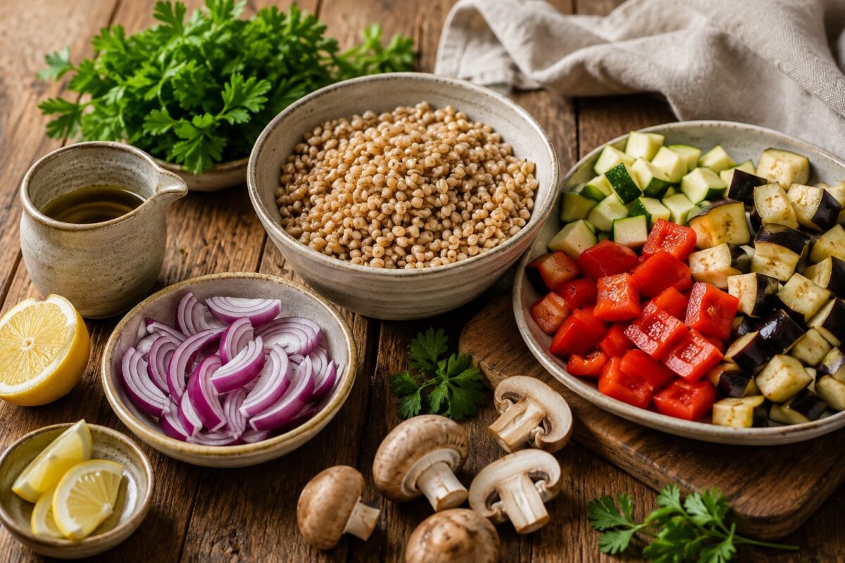 Zutaten- oder Vorbereitungsansicht zum Rezept.