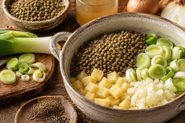 Zutaten- oder Vorbereitungsansicht zum Rezept.