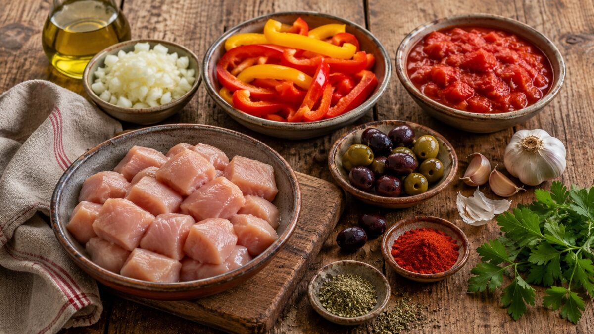 Zutaten- oder Vorbereitungsansicht zum Rezept.