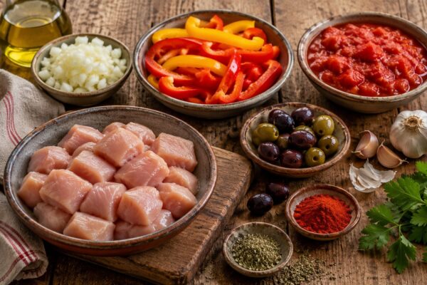 Zutaten- oder Vorbereitungsansicht zum Rezept.