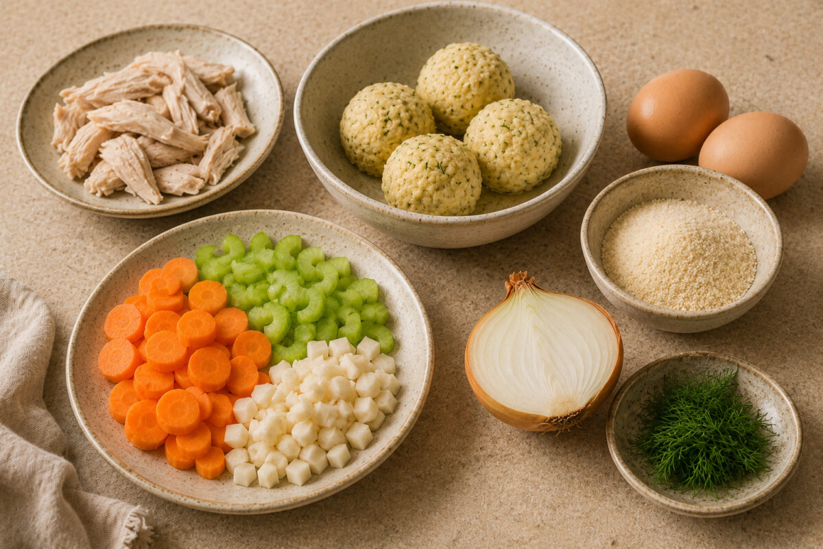 Zutaten- oder Vorbereitungsansicht zum Rezept.