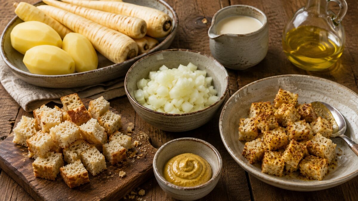 Zutaten- oder Vorbereitungsansicht zum Rezept.