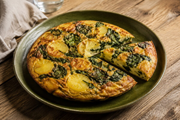 Fertiges Gericht aus alternativer Perspektive. Rezept: Kartoffel-Spinat-Frittata