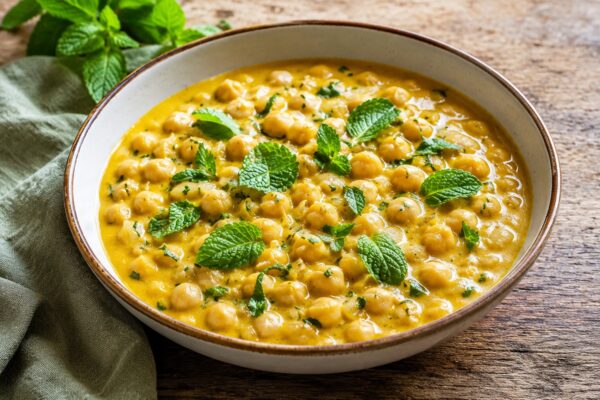 Kichererbsen-Kokos-Curry mit Minze
