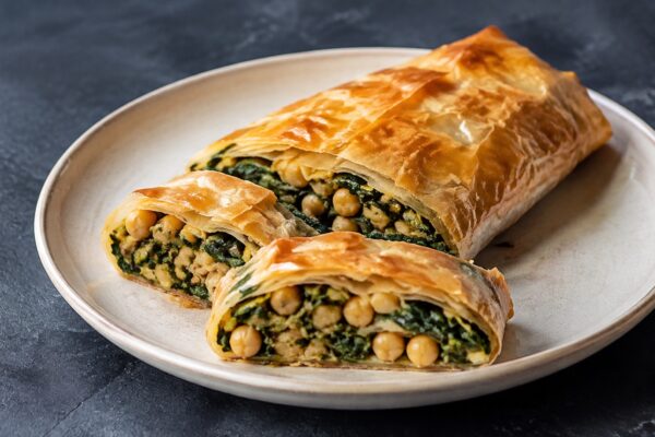 Kichererbsen-Spinat-Strudel