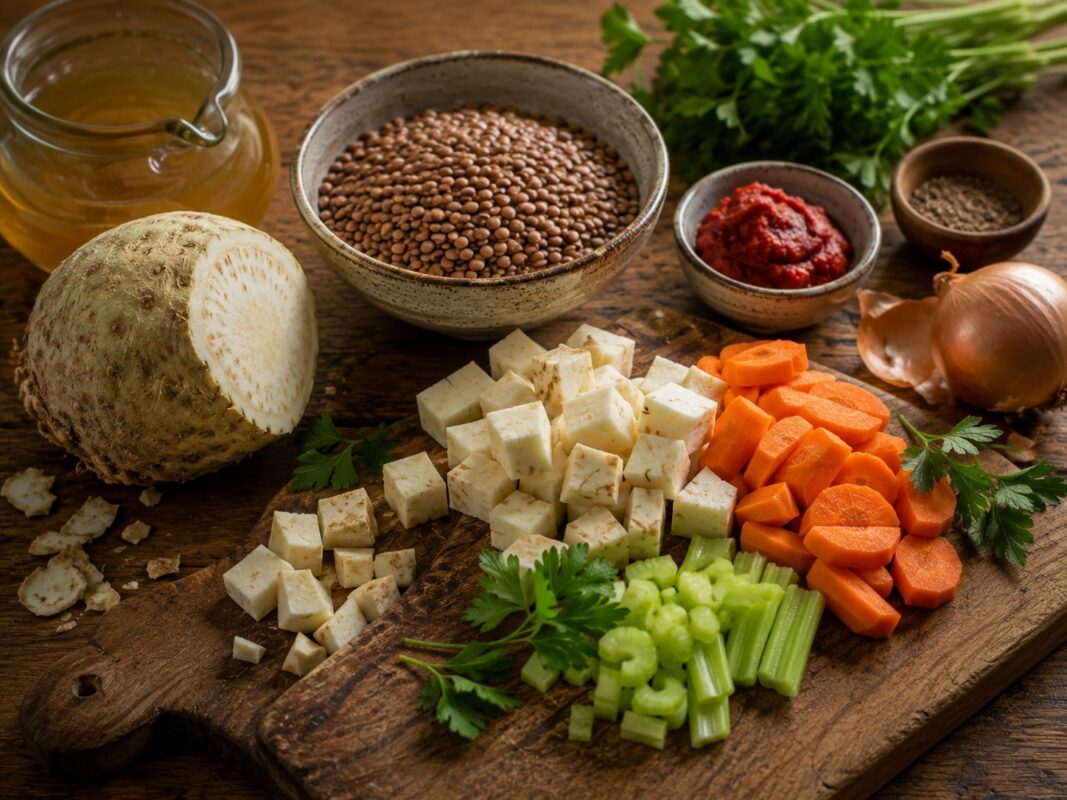 Zutaten- oder Vorbereitungsansicht zum Rezept.