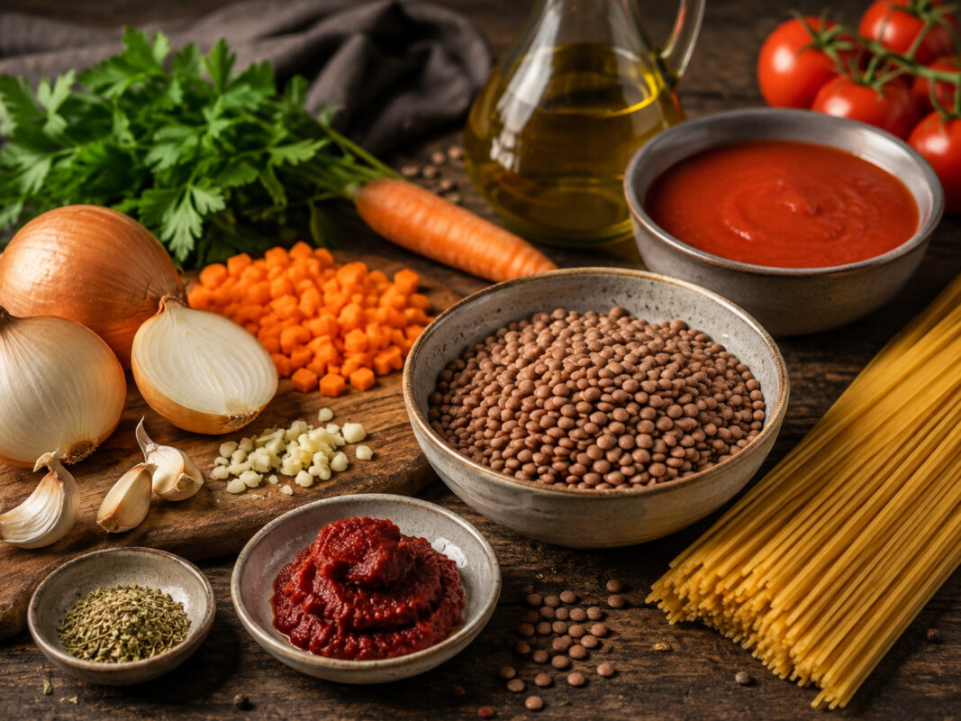 Zutaten- oder Vorbereitungsansicht zum Rezept.