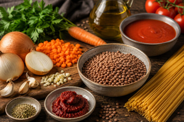 Zutaten- oder Vorbereitungsansicht zum Rezept.