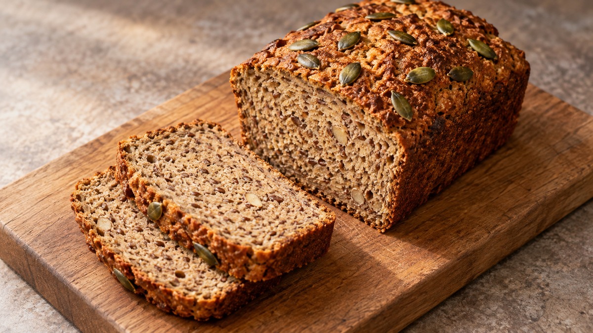 Mandel-Leinsamen-Brot mit Kürbiskernen