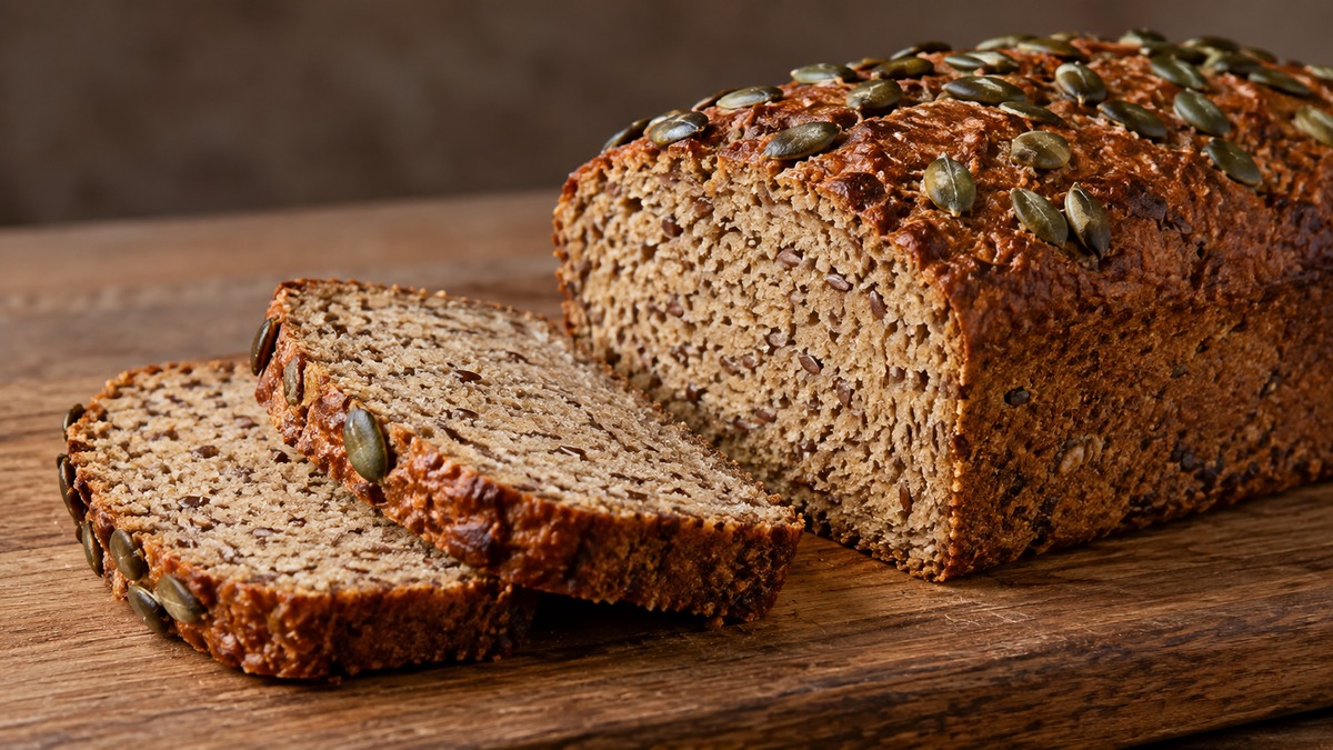 Mandel-Leinsamen-Brot mit Kürbiskernen