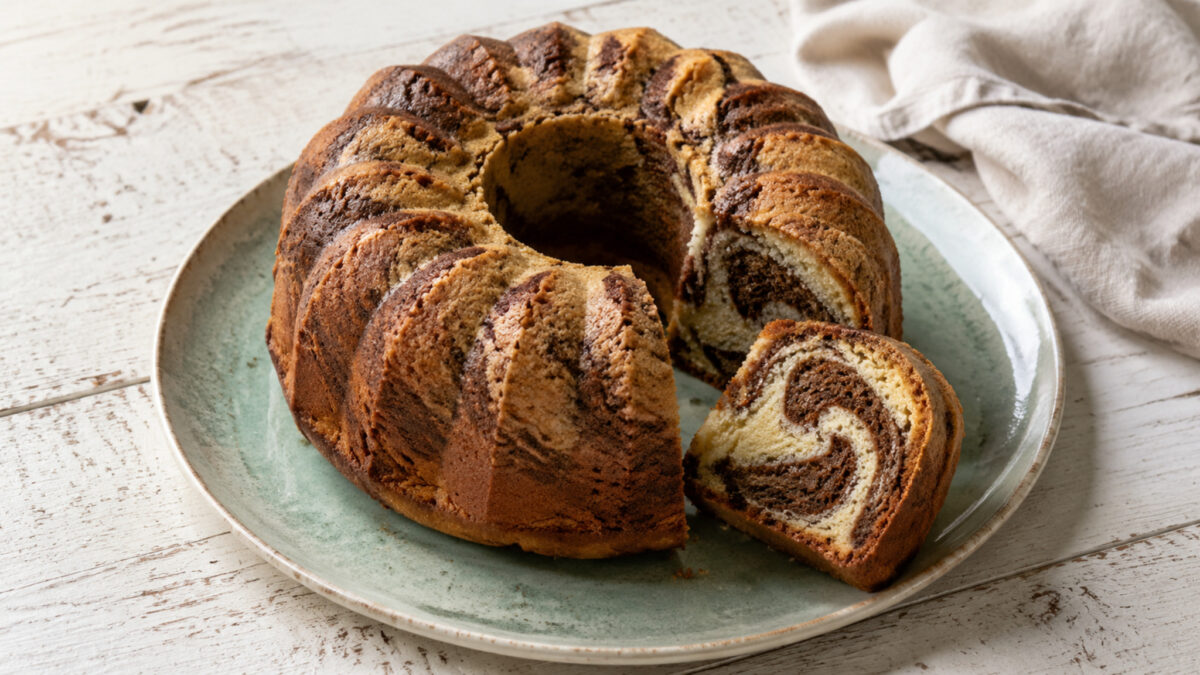 Fertiges Gericht aus einer alternativen Perspektive. Rezept: Marmorkuchen mit laktosefreier Butter
