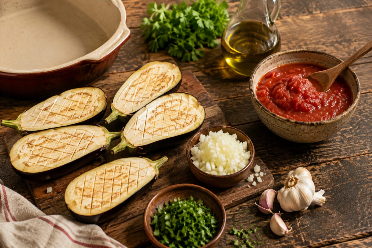 Zutaten- oder Vorbereitungsansicht zum Rezept.