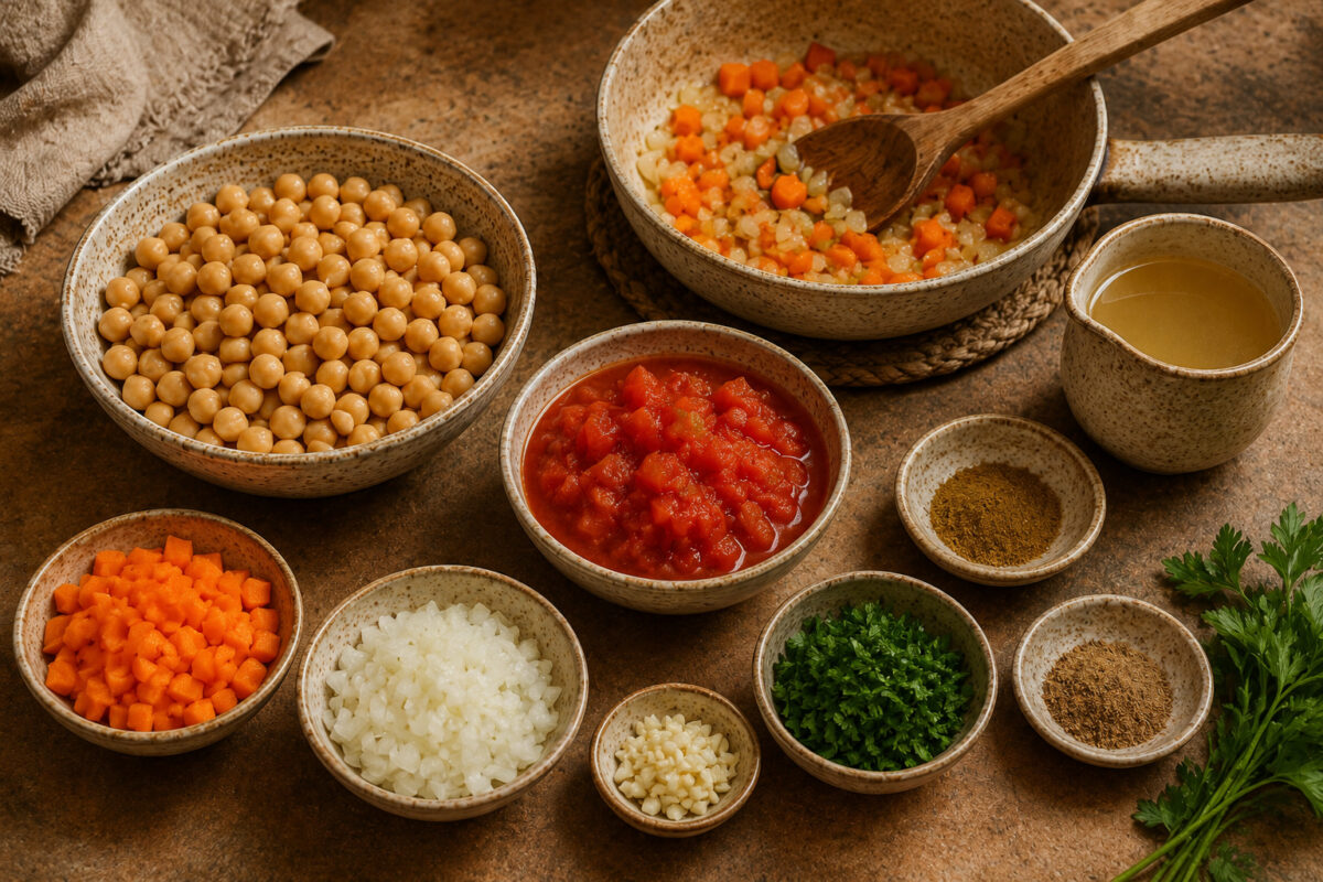 Zutaten- oder Vorbereitungsansicht zum Rezept.