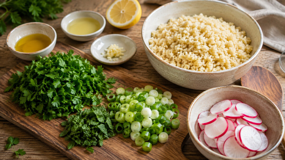 Zutaten- oder Vorbereitungsansicht zum Rezept.