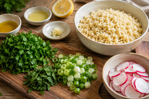 Zutaten- oder Vorbereitungsansicht zum Rezept.