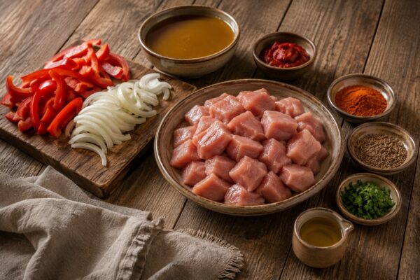 Zutaten- oder Vorbereitungsansicht zum Rezept.
