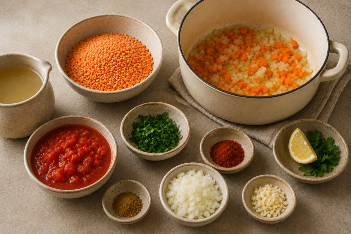 Zutaten- oder Vorbereitungsansicht zum Rezept.