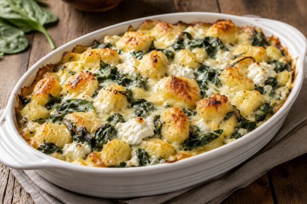 Spinat-Ricotta-Gnocchi-Auflauf