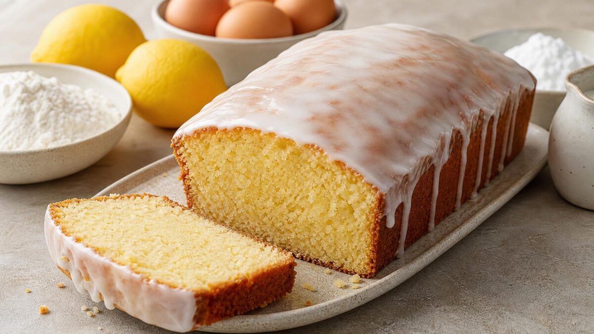 Fertiges Gericht aus einer alternativen Perspektive. Rezept: Zitronenkuchen mit Zuckerguss