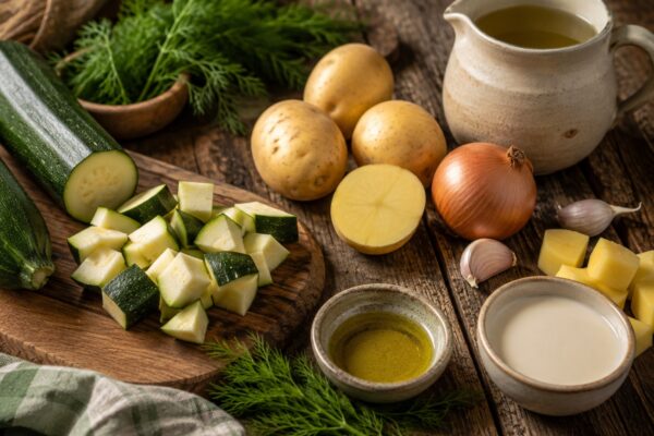 Zutaten- oder Vorbereitungsansicht zum Rezept.