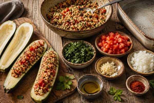 Zutaten- oder Vorbereitungsansicht zum Rezept.